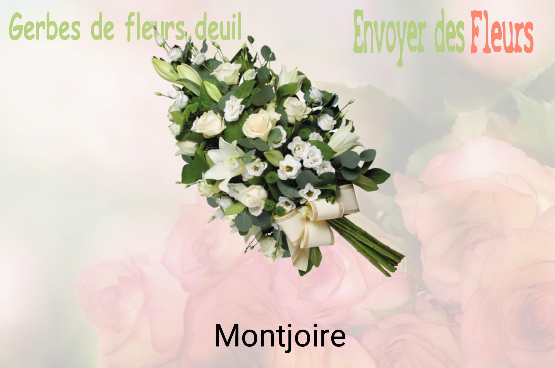 Gerbe de fleurs de deuil livrée à Montjoire